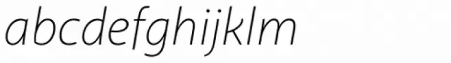Akagi Pro ExtraLight Italic