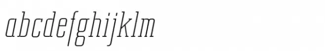 Amecane Condensed Light Italic