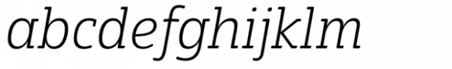 Eigerdals Slab Extra Light Italic
