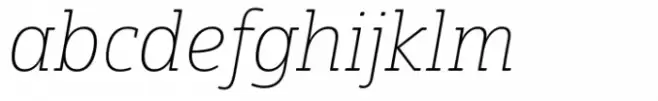 Eigerdals Slab Extra Thin Italic