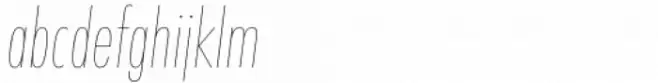 Futura Now Text Condensed Thin Italic