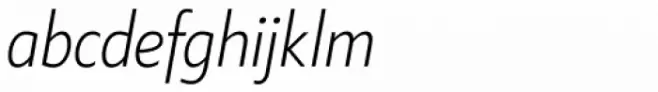 Klein Condensed Light Italic