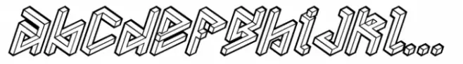 PENROSE Geometric B Outline Bold Italic