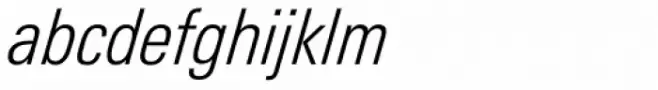 Univers Next Pro 321 Condensed Light Italic