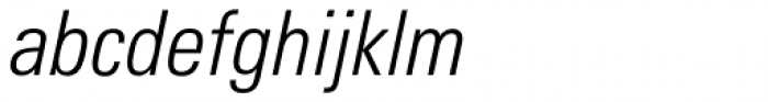 Univers Pro Light Condensed Oblique
