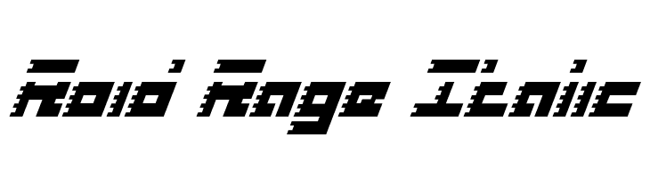 roid rage condensed italic 字体