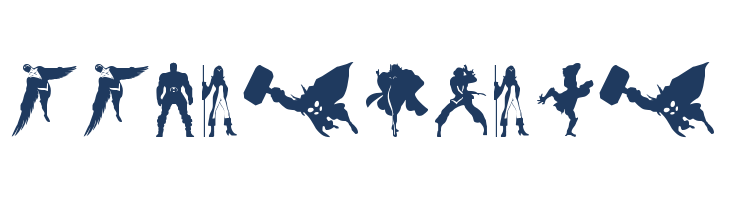 Heroes Assemble Dingbats Regular font — Lorem ipsum body text preview